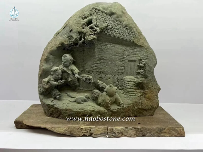 sculpture sur pierre de Chine