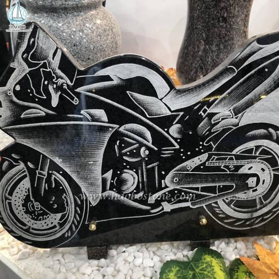 Granite Motorcycle Memorial Plaque