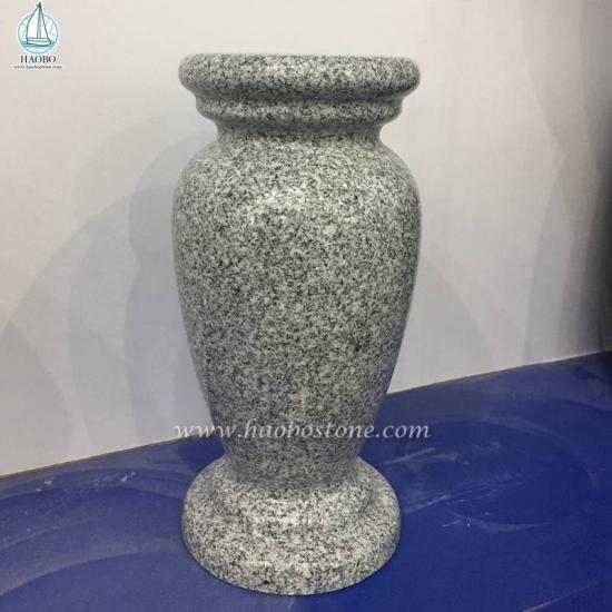 Grey Granite Memorial Flower Vase