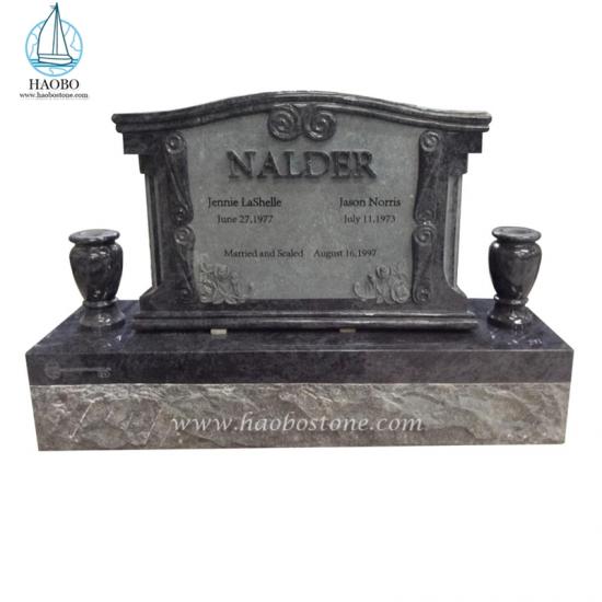 Bahama Blue Rose Carved Tombstone
