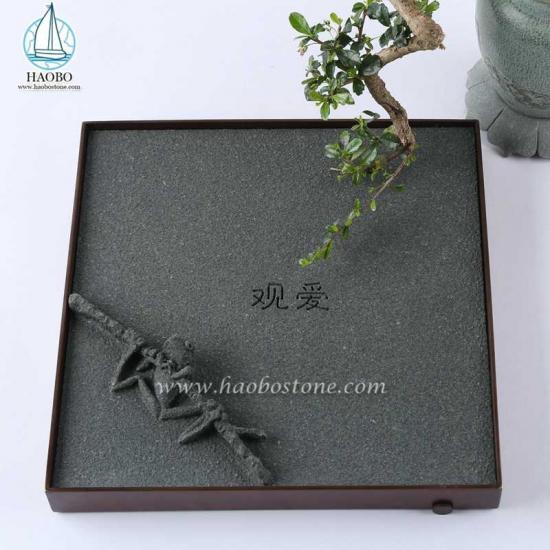 Gray Granite Stone Tea Tray
