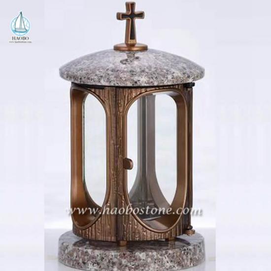 Natural Stone Cemetery Lamp