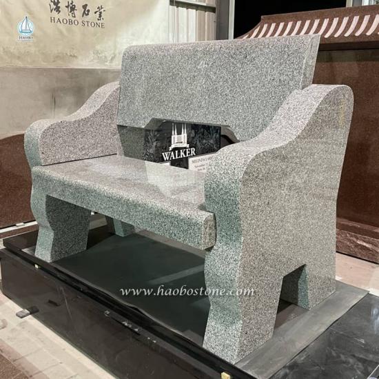 Grey Granite Monument Bench