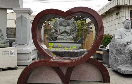  Haobo pierre nouvelle design - creux en forme de coeur sculpture. 