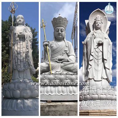  Haobo Statues bouddhistes en pierre